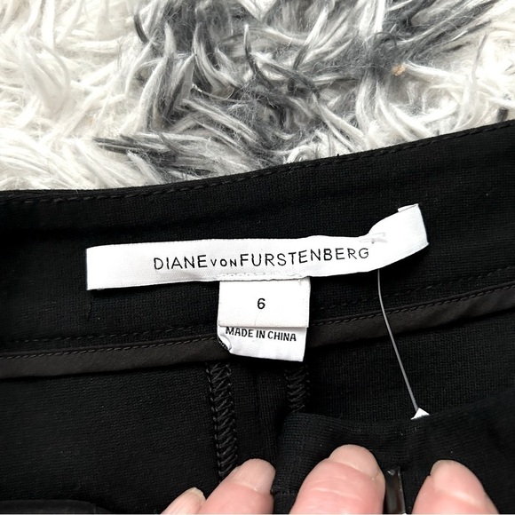 Diane von Furstenburg Lisa Leather Trim Skirt - Picture 5 of 8